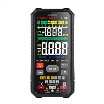 Habotest HT127B digitalni univerzalni multimeter True RMS 6000 Counts Auto Ranging z NCV in temperaturo