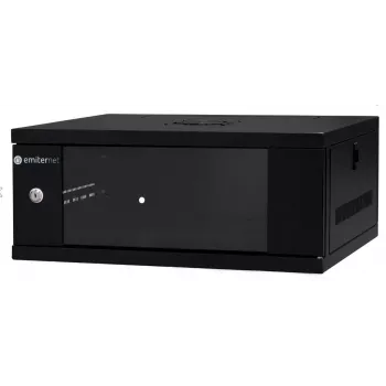 EMITER EM/SH02B5404-08 stenska omara 19-palčna 4U 550x450x230 mm s steklenimi vrati