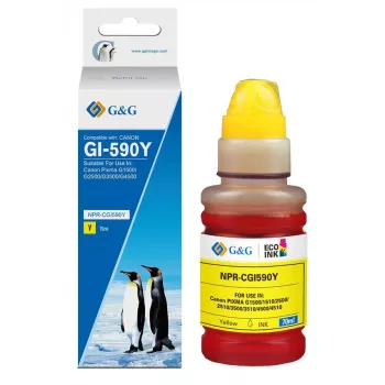 G&G kartuša s črnilom, združljiva s Canon GI-590Y/1606C001 Y (70 ml)
