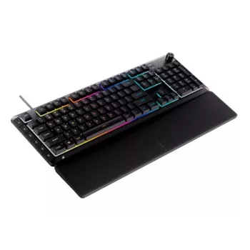 CORSAIR SKIFF 100 PLUS žična igralna tipkovnica z 10-conskim RGB osvetlitvijo črna