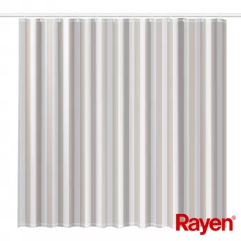 RAYEN zavesa za prho 180x200cm bela/bež, PEVA