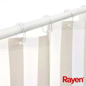 RAYEN zavesa za prho 180x200cm bela/bež, PEVA
