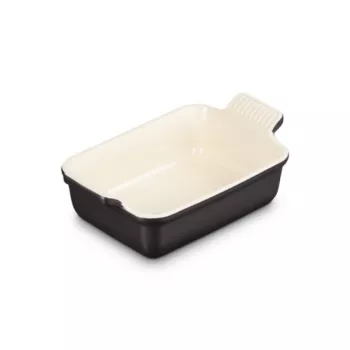 Pravokotna pekača Le Creuset Heritage, lončevina, 19x14cm / 1,1L, črna
