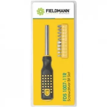 FIELDMANN FDS 1007-11R 12-delni komplet izvijačnih nastavkov z ergonomskim ročajem, nastavki iz krom-vanadijevega jekla, magnetno držalo, ploščati/križni/Pozi/Torx