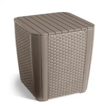 KETER vrtna miza/skladiščna škatla Luzon Flat Wicker bež
