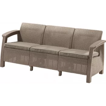 KETER vrtna zofa Corfu Love Seat Max bež trisедежна