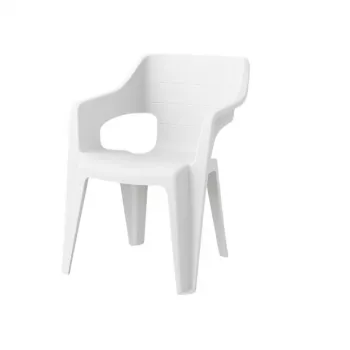 Keter Bilbao vrtni stol z nizkim naslonom bel 29213634400