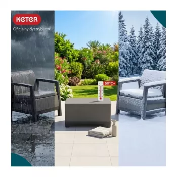 KETER vrtni set pohištva Scandi Linea balkonski set siva