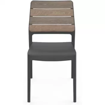 KETER vrtni stol Deco Porto oreh/siv