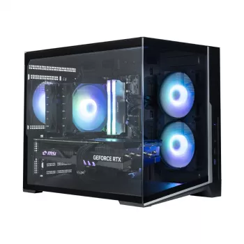 Zalman D30 črno ohišje za PC mATX Mini Tower s 3x 120mm ARGB ventilatorji in stransko ploščo iz kaljenega stekla