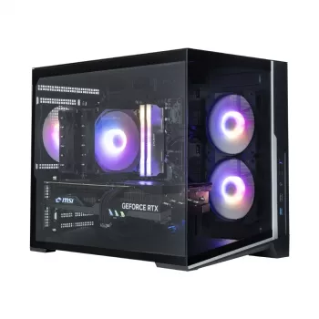 Zalman D30 črno ohišje za PC mATX Mini Tower s 3x 120mm ARGB ventilatorji in stransko ploščo iz kaljenega stekla