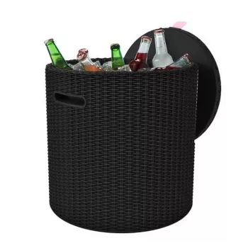 KETER vrtna miza/škatla za shranjevanje Cool Stool rjava