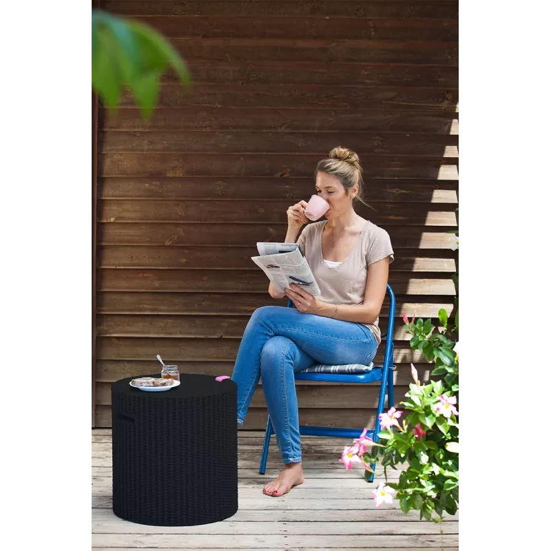 KETER vrtna miza/škatla za shranjevanje Cool Stool rjava