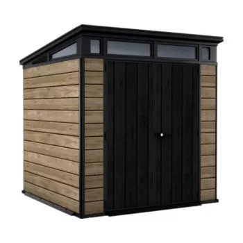 KETER vrtna hiška Deco Pent 7x7 v odtenku jesena