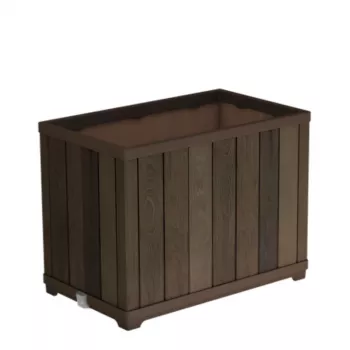 Visok pravokoten cvetlični lonec KETER Deco oreh