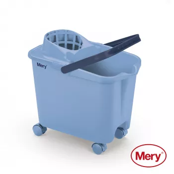 Vedro MERY 14L s potisnimi kolesi, modro