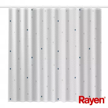 RAYEN zavesa za prho 180x200cm bela, poliester