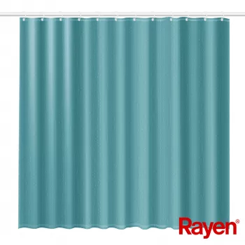 RAYEN zavesa za prho 180x200cm svetlo modra, poliester