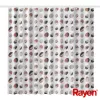 RAYEN zavesa za prho 180x200cm bela/rebrasta, PEVA