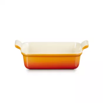 Pravokotna pekača LE CREUSET Heritage, lončevina, 19x14cm / 1,1L, oranžna