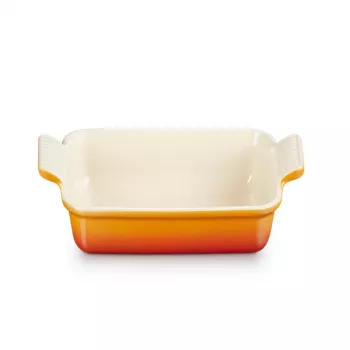 Pravokotna pekača LE CREUSET Heritage, lončevina, 19x14cm / 1,1L, oranžna