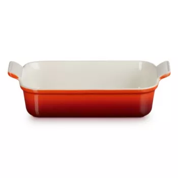 Pravokotna pekača LE CREUSET Heritage, lončevina, 26x19cm / 2,4L, rdeča