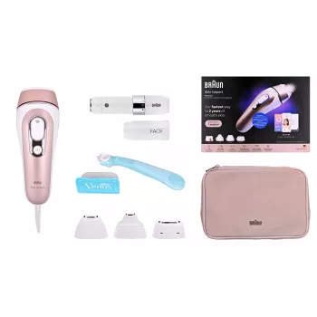 Braun Skin i-expert Pro 7 PL7432 IPL naprava za odstranjevanje dlak, 400.000 bliskov, belo-roza