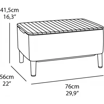 Vrtni set KETER Salemo Balkon siv
