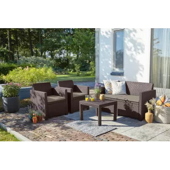 Vrtni set KETER Alabama Set rjav