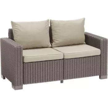KETER vrtna sofa California 2-sedežna sofa bež