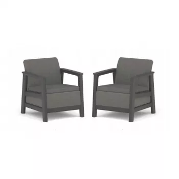 Vrtna stola KETER Scandi Linea siva, 2 kosa