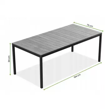 KETER vrtna miza Deco Porto Nova 200 videz jesena/črna