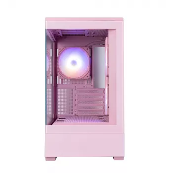 Zalman P30 V2, mATX Mini Tower ohišje PC, 3 x 120mm ARGB ventilatorji, roza