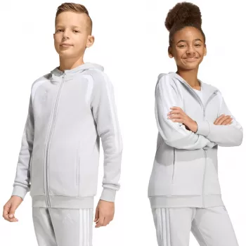 adidas Tiro 26 League Sweat Full Zip Hoodie otroška pulover s kapuco siva KF3323 152cm
