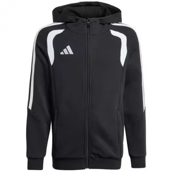 adidas Tiro 26 League Sweat Full Zip Hoodie otroška pulover s kapuco črna KF3324 164cm