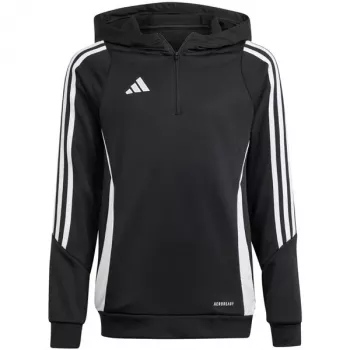 adidas Tiro 24 Training otroška pulover s kapuco črna IJ9960 164cm