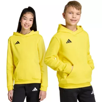 Otroška jopa s kapuco adidas Entrada 26 Hoody, rumena, JZ6564 116cm