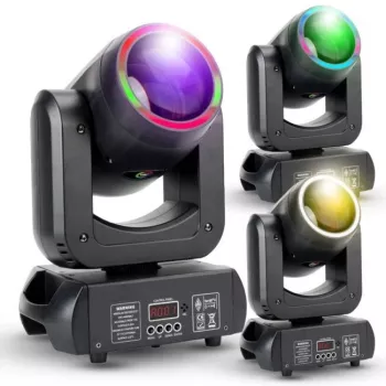 LIGHT4ME MH BEAM 150 RING gibljiva glava beam z RGB obročem