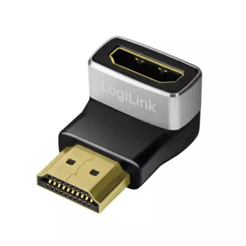 LogiLink AH0005A 8K HDMI adapter 90° moški na ženski 48 Gbps črn