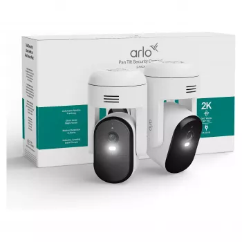 Arlo Essential 3 2K PTZ nadzorna kamera (paket 2, bela)
