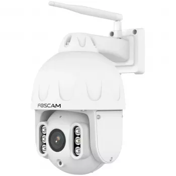 FOSCAM SD8P zunanja kamera z vrtenjem/nagibom in Wi-Fi, 8MP 4K, 4x optični zoom, IP66, bela