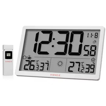 KIENZLE Jumbo NEO LCD vremenska stenska ura bela