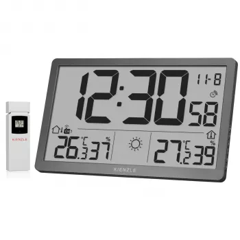 KIENZLE Jumbo NEO LCD vremenska stenska ura siva