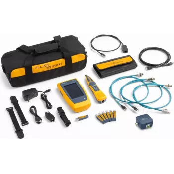 Fluke Networks LinkIQ Duo komplet industrijskega Ethernet kabla in omrežnega testerja z adapterji M12, PoE, do 10 Gb/s, Li-Ion, CAT 3-8 6029135