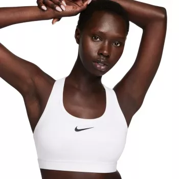 Nike Swoosh športni nedrček srednje opore bel XL