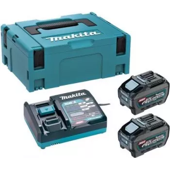 Makita PSKGRT2J XGT 40V max komplet napajanja z 2x 5,0Ah baterijama in hitrim polnilnikom