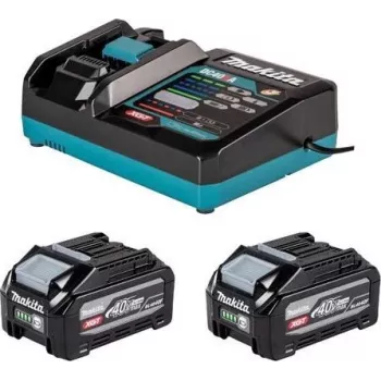 Makita 1916Y1-1 komplet napajanja za 40V XGT orodje (2x BL4040F 4,0Ah bateriji in hitri polnilnik DC40RA)