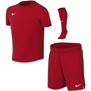 Nike Dri-FIT Park VIII otroški nogometni komplet University Red/bela, velikost S