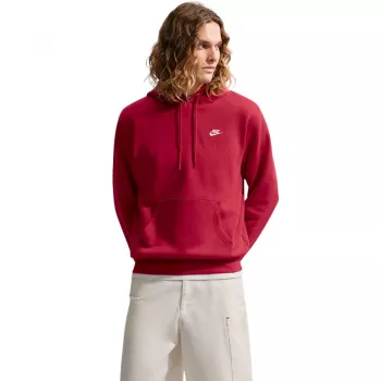Nike Club Fleece moška jopa z okroglim izrezom, rdeča, S