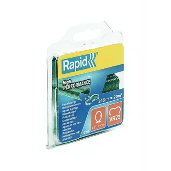 RAPID TOOLS VR22 sponke za ograjo, pocinkano jeklo z zeleno plastično prevleko, 13 Gauge, dolžina kraka 12 mm, 1000 kosov 40108802